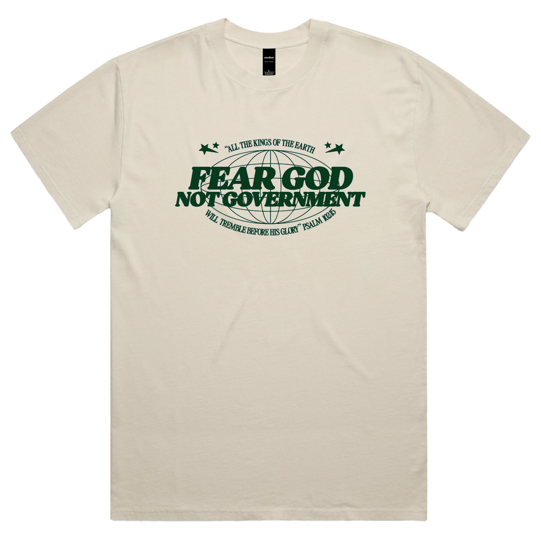 'Fear God Not Government' Heavy Faded Tee