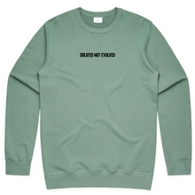 Load image into Gallery viewer, &#39;Created Not Evolved&#39; Crewneck
