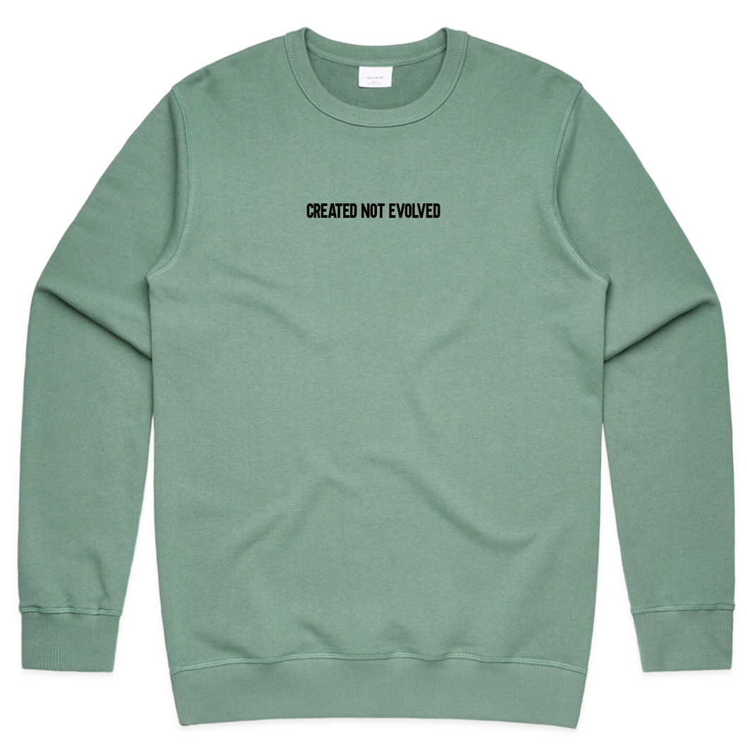 'Created Not Evolved' Crewneck